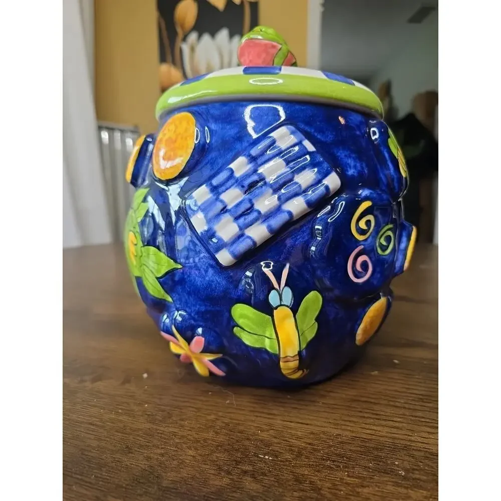 Laurie Gates 1999 Ceramic‎ Cookie Jar – Alien Spaceship UFO Design – 10